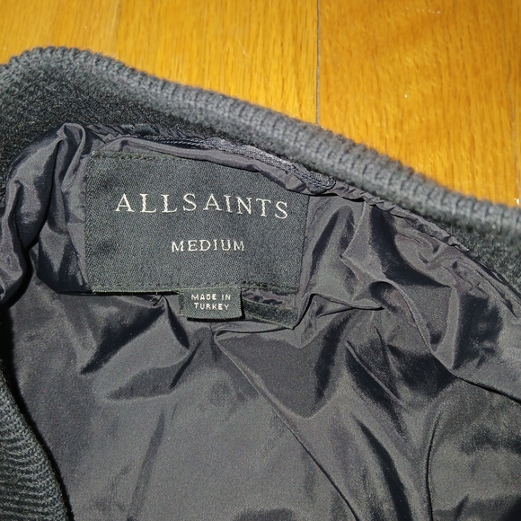 All Saints Men's Black Quilted Puffer Jacket - Picture 4 of 4